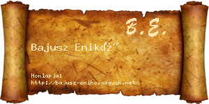 Bajusz Enikő névjegykártya